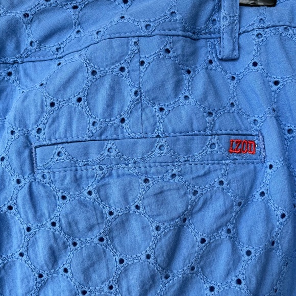 •Izod• Cornflower Blue Eyelet Shorts - Size 10 - Picture 7 of 9